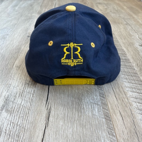 3/$30! Robin Ruth Navy and Yellow Aloha Baseball Cap - Picture 2 of 4